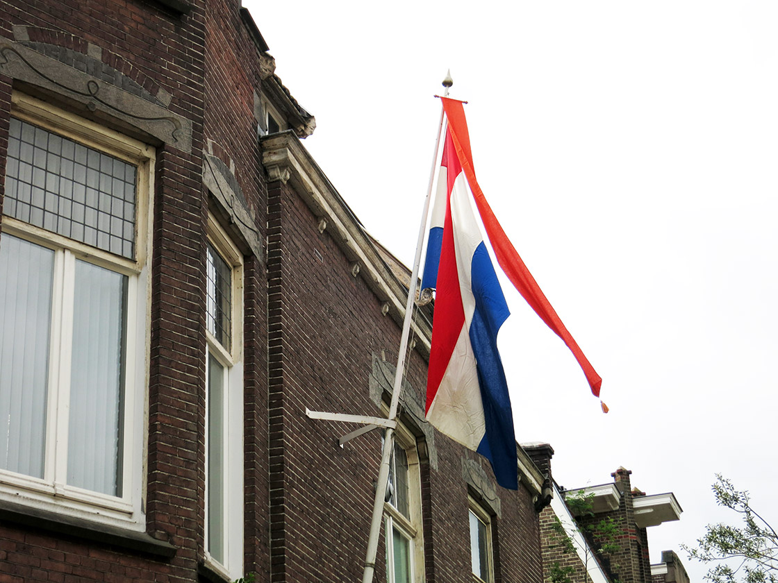 Bandera holandesa Día del Rey en Holanda