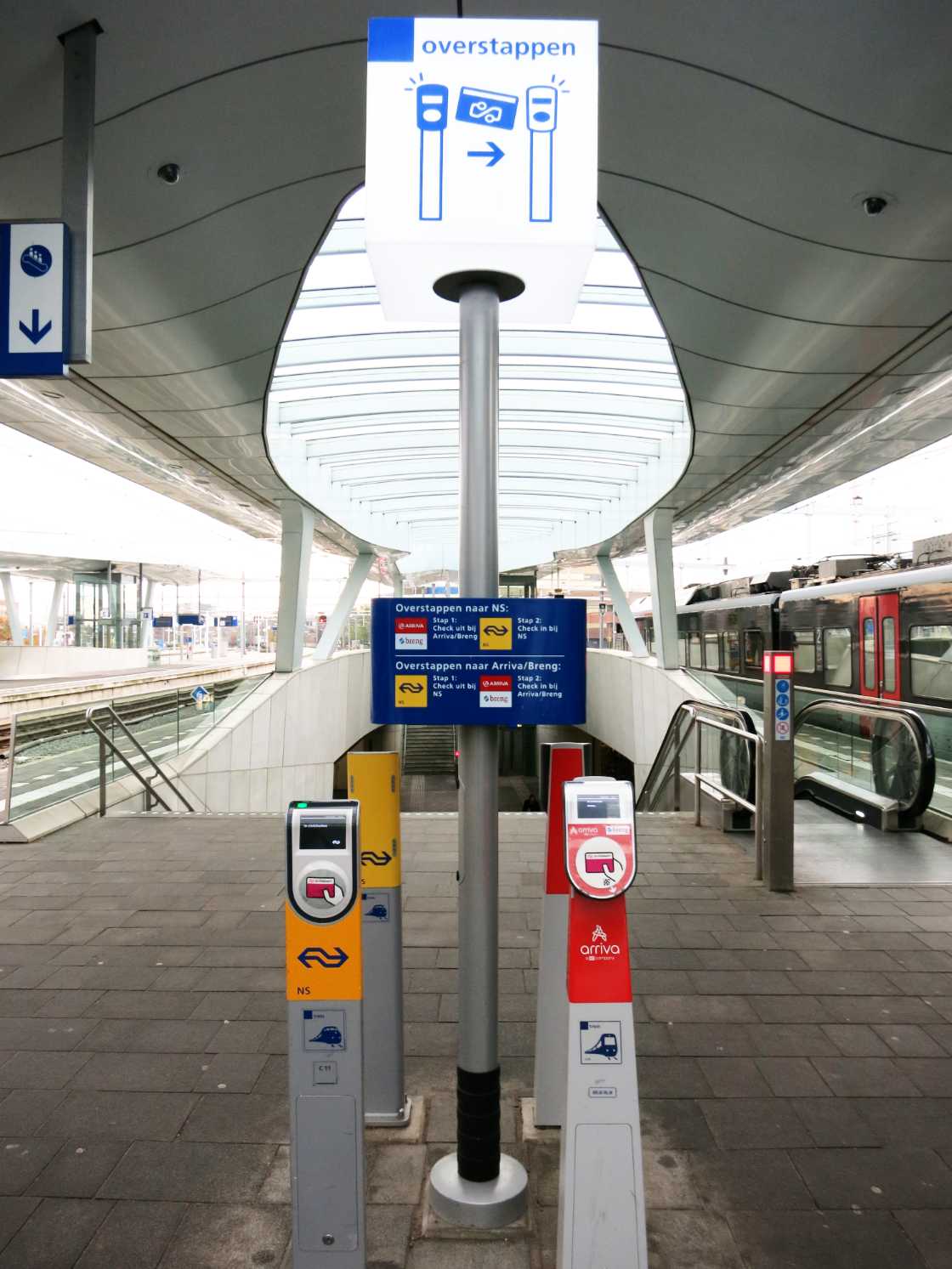 Zona de transbordo de trenes en Arnhem Holanda