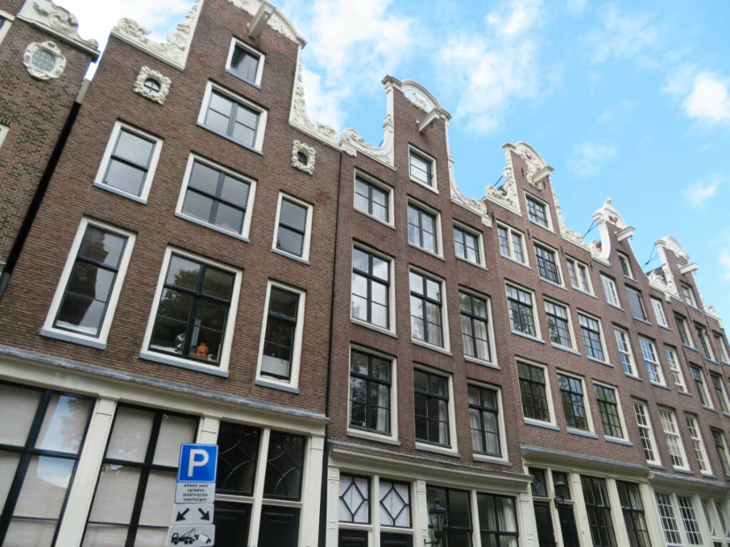 Casas del barrio De Jordaan en Amsterdam Holanda